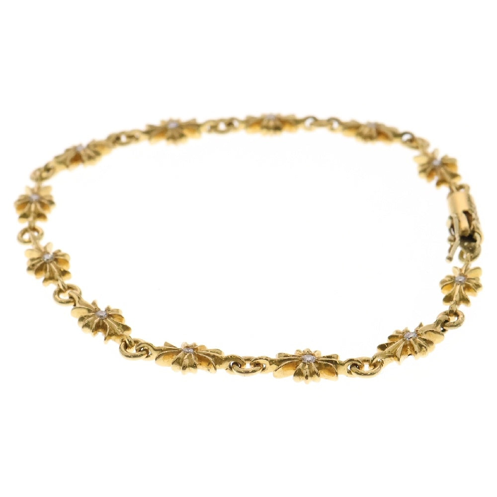 CHROME HEARTS(クロムハーツ) 22K TNY E CH PLS P/DIA タイニーE CHプラス ブレスレット PAVEダイヤ ゴールド 12LINK