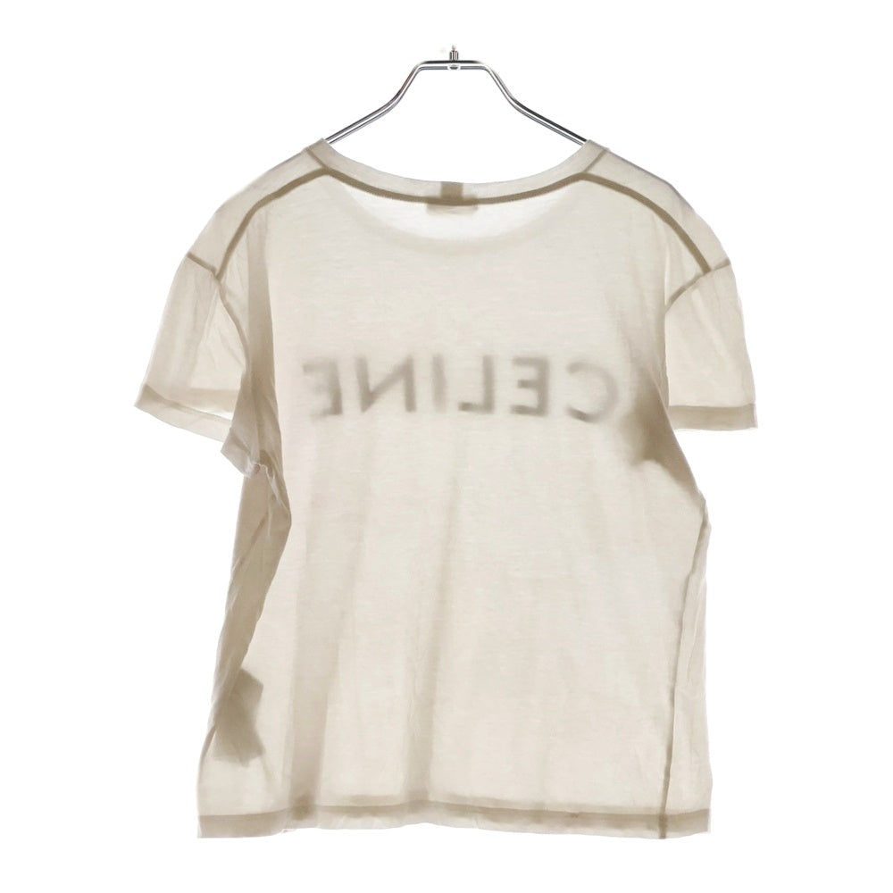 CELINE(セリーヌ) Logo Print S/S Tee X237370E ロゴプリント 半袖Tシャツ カットソー ホワイト