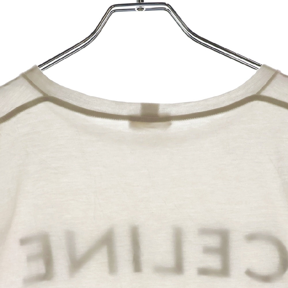 CELINE(セリーヌ) Logo Print S/S Tee X237370E ロゴプリント 半袖Tシャツ カットソー ホワイト