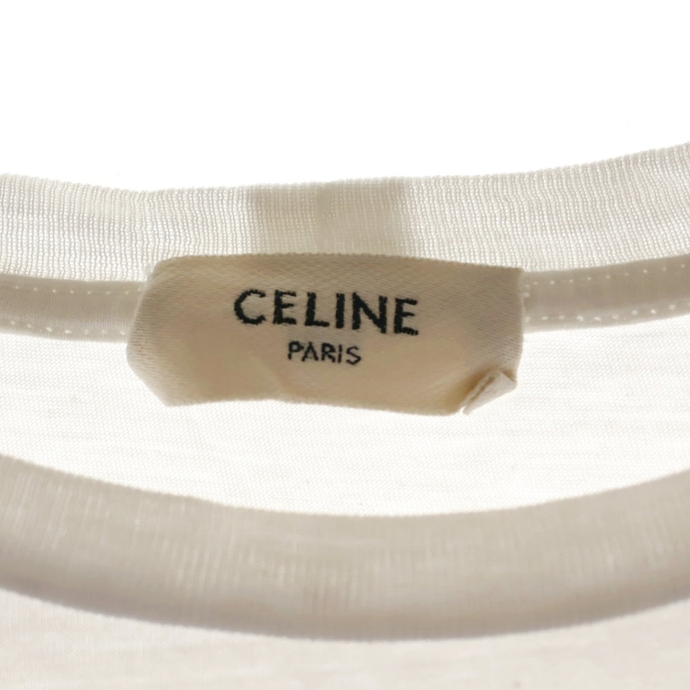 CELINE(セリーヌ) Logo Print S/S Tee X237370E ロゴプリント 半袖Tシャツ カットソー ホワイト