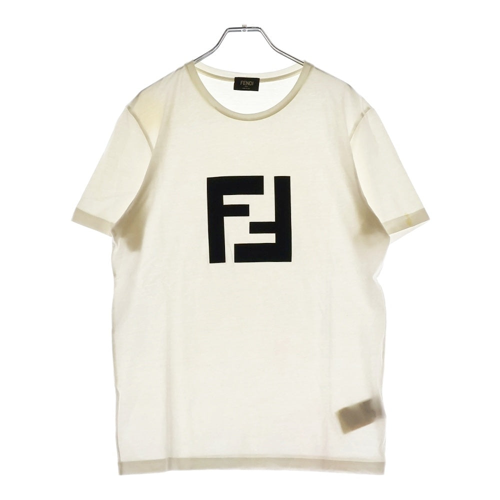 FENDI(フェンディ) FF Logo S/S Tee FAF532 FFロゴ 半袖Tシャツ カットソー ホワイト