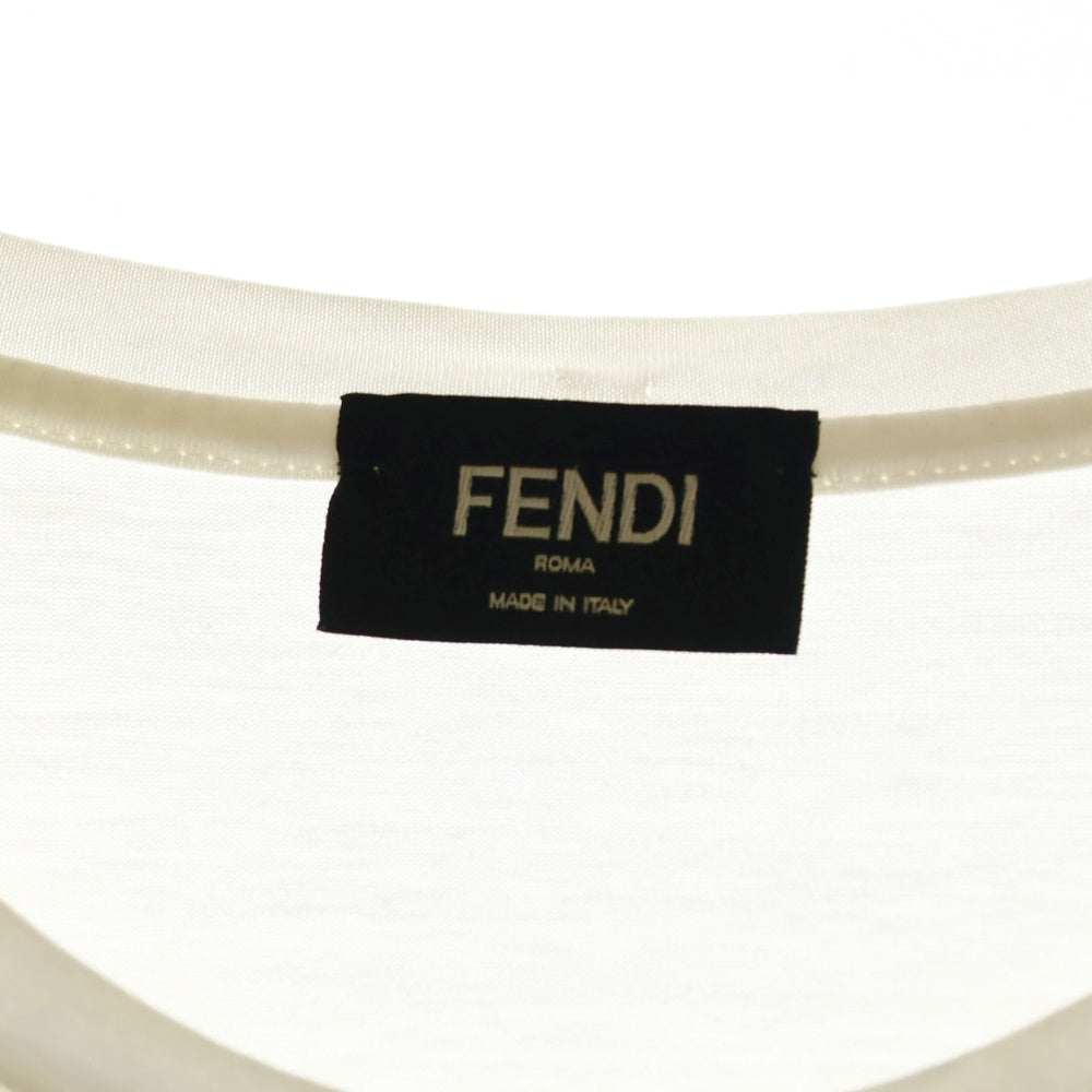 FENDI(フェンディ) FF Logo S/S Tee FAF532 FFロゴ 半袖Tシャツ カットソー ホワイト