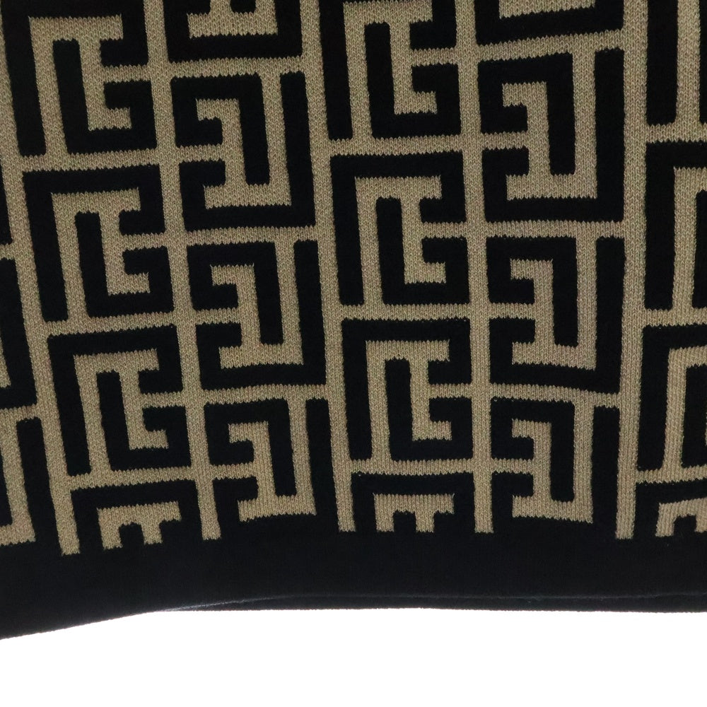 BALMAIN(バルマン) Monogram Skirt モノグラム ジャガード スカート レディース ブラック/ブラウン