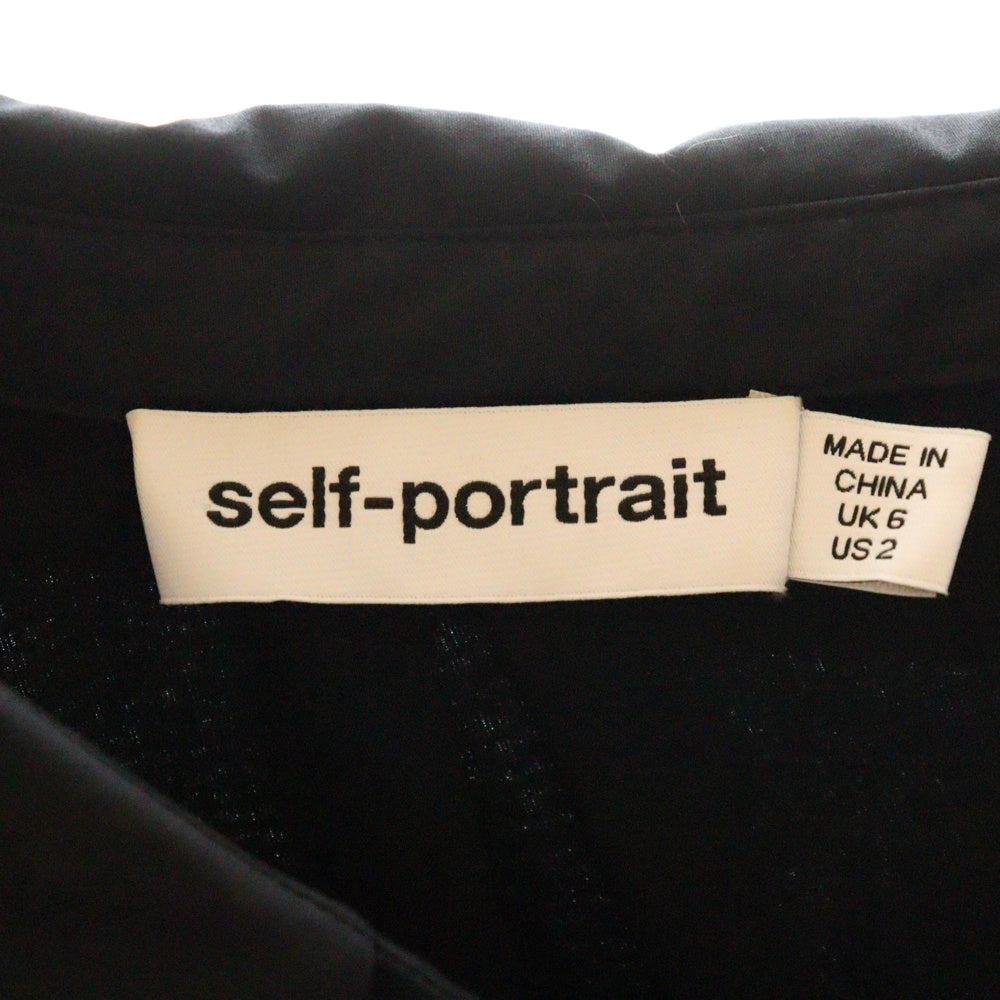self portrait(セルフ ポートレート) フロントレース加工 ワンピース オールインワン レディース 20S-SS20-121B ブラック