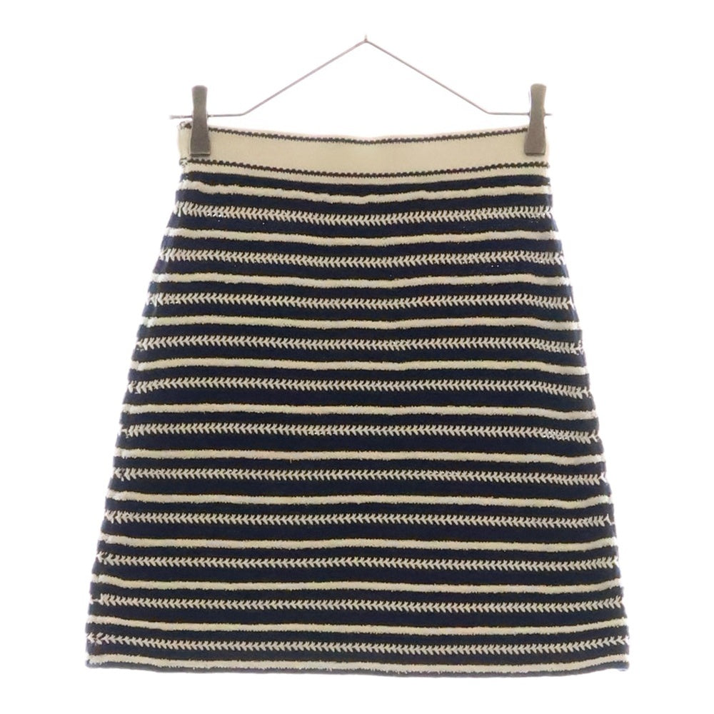 self portrait(セルフ ポートレート) 22SS NAVY ROPE KNIT SKIRT ネイビーロープ ニットスカート レディース ブルー/ホワイト
