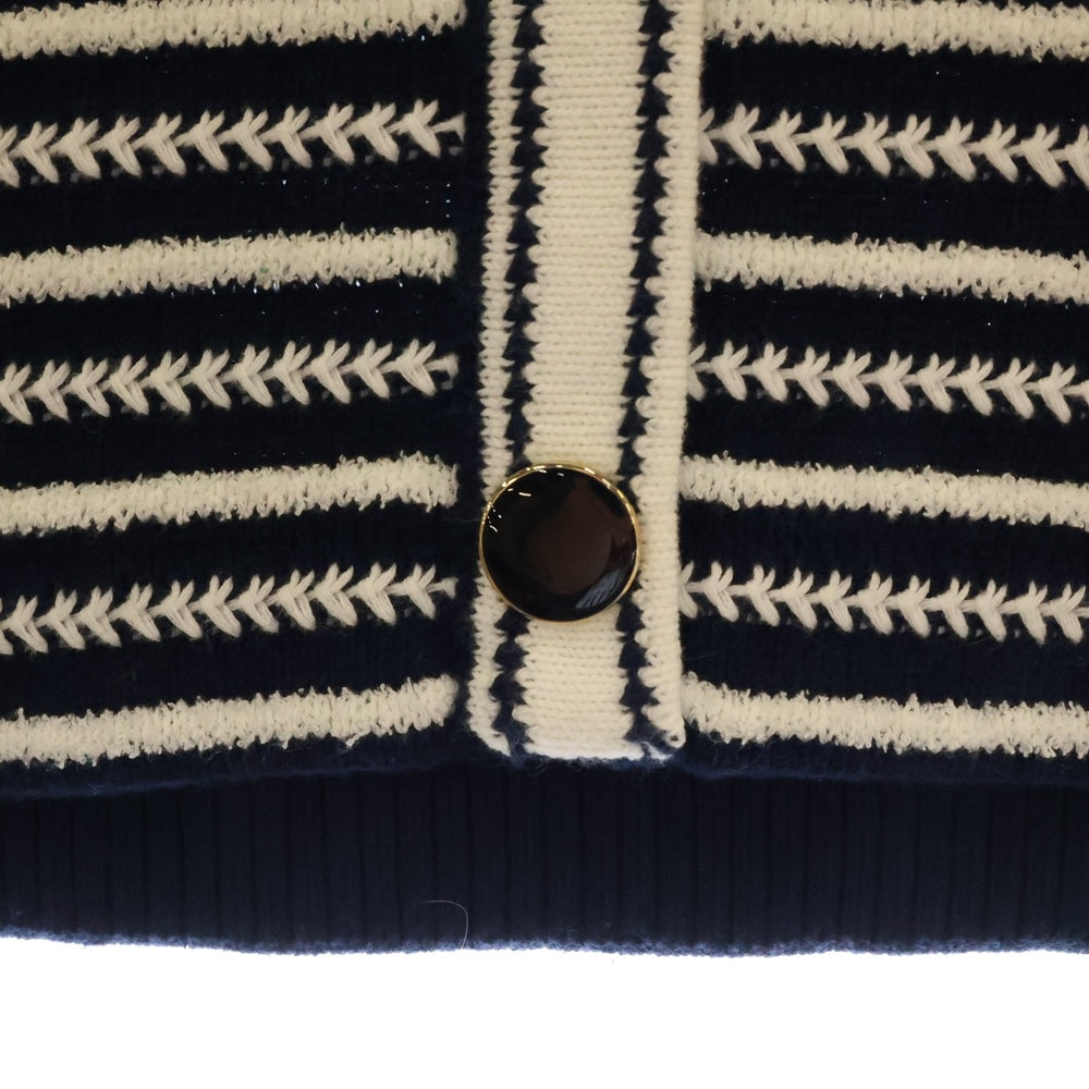 self portrait(セルフ ポートレート) 22SS NAVY ROPE KNIT SKIRT ネイビーロープ ニットスカート レディース ブルー/ホワイト