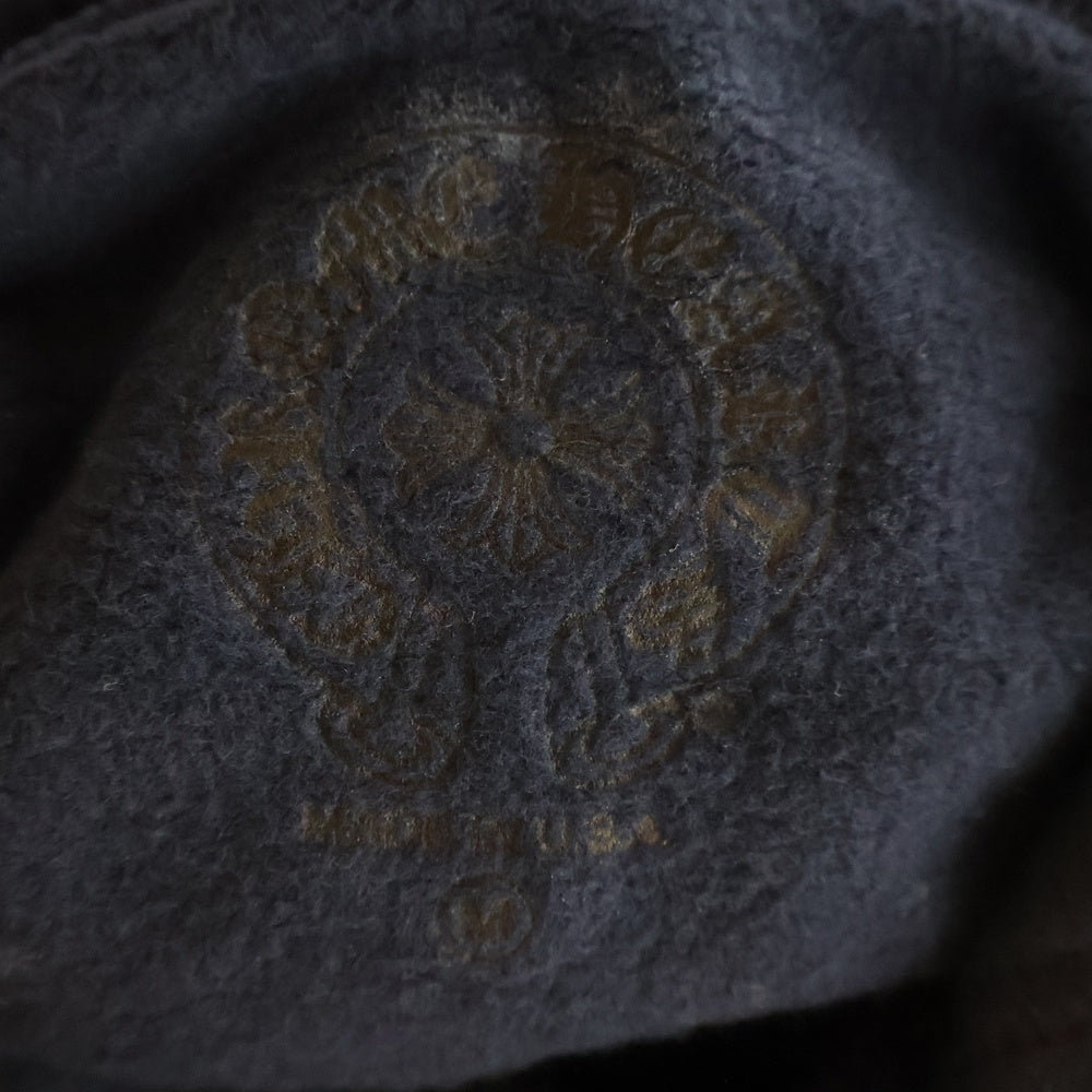 CHROME HEARTS(クロムハーツ) SWTSHRT PLVR プルオーバーパーカー 袖フローラルバックホースシューパーカー ネイビー/レッド
