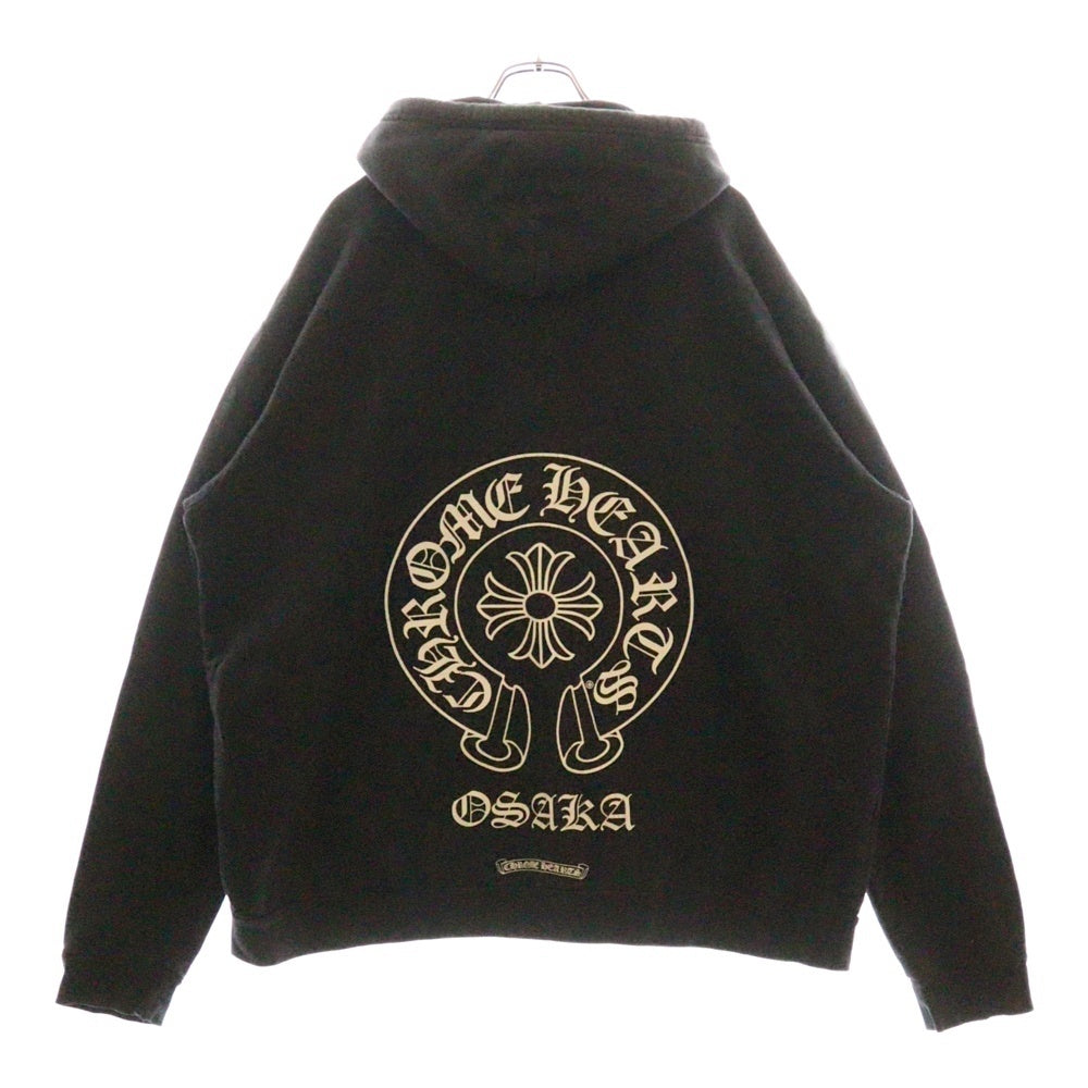 CHROME HEARTS(クロムハーツ) SWTSHRT HD ZIP 大阪限定バックホースシューダガージップパーカー ブラック