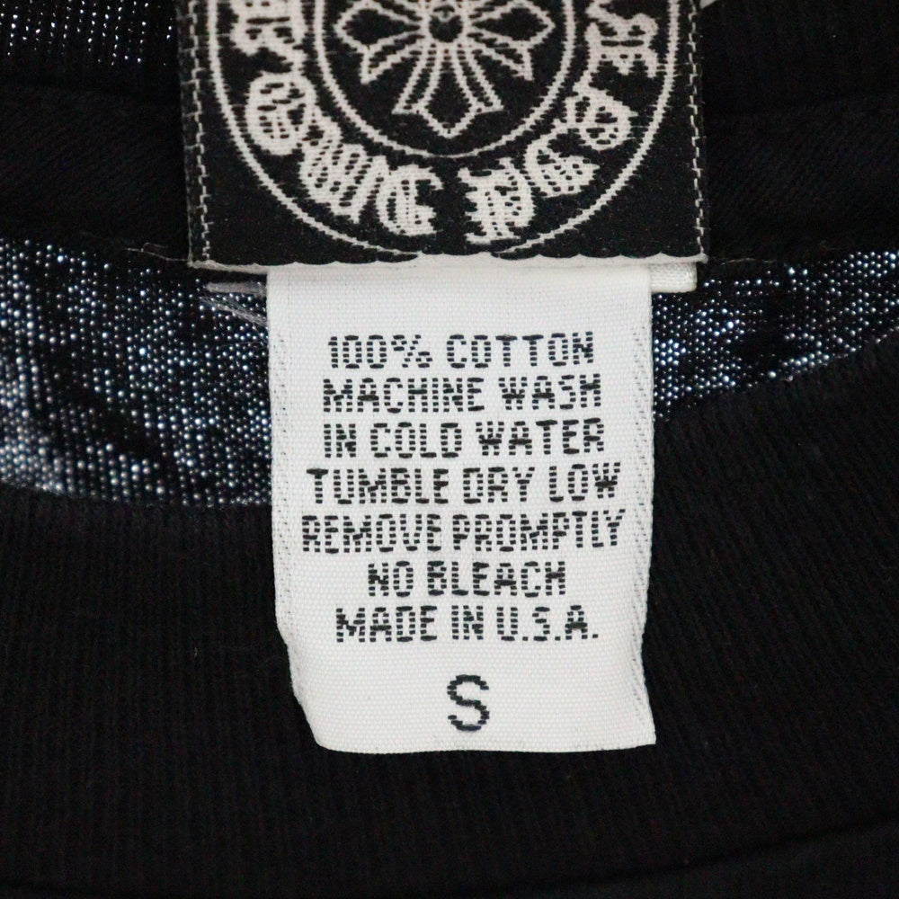 CHROME HEARTS(クロムハーツ) OLD×Maxfield Los Angels dagger L/S Tee×オールドモデル マックスフィールドコラボ バックロゴプリント 長袖Tシャツ ブラック