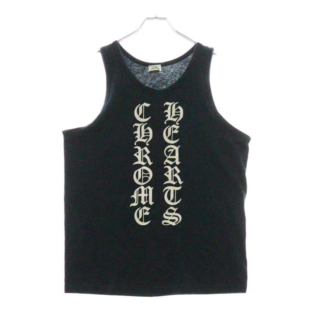 CHROME HEARTS(クロムハーツ) CH TANK TOP OLD スクリプトロゴプリントタンクトップ ネイビー