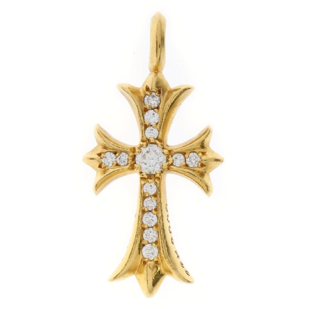 CHROME HEARTS(クロムハーツ) 22K TNY CRSF P/DIA タイニーファットクロス PAVEダイヤ ペンダントトップ ゴールド BCA033