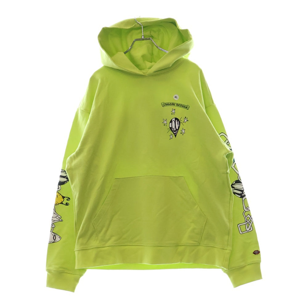 CHROME HEARTS(クロムハーツ) 22AW ×MATTY BOY PPO CHAIN GAME HOODIE ×マッティボーイ チェーンゲームプリント プルオーバーフーディ スウェットパーカー イエロー