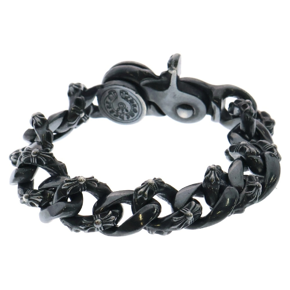 CHROME HEARTS(クロムハーツ) FNCY CHN LNK ファンシーリンククリップ ブラックロジウム シルバーブレスレット ブラック/シルバー