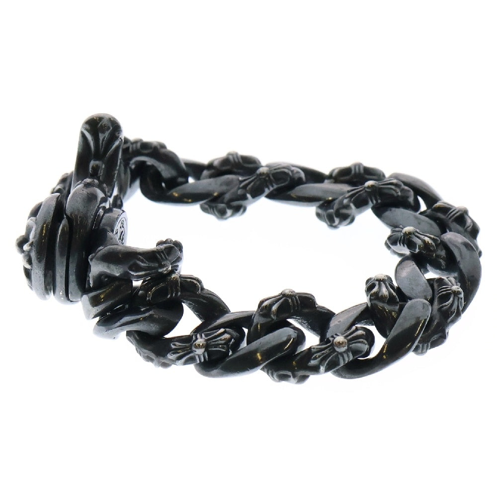 CHROME HEARTS(クロムハーツ) FNCY CHN LNK ファンシーリンククリップ ブラックロジウム シルバーブレスレット ブラック/シルバー