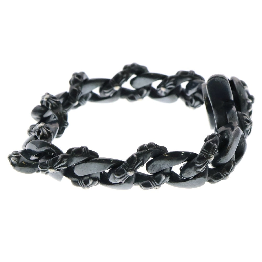 CHROME HEARTS(クロムハーツ) FNCY CHN LNK ファンシーリンククリップ ブラックロジウム シルバーブレスレット ブラック/シルバー