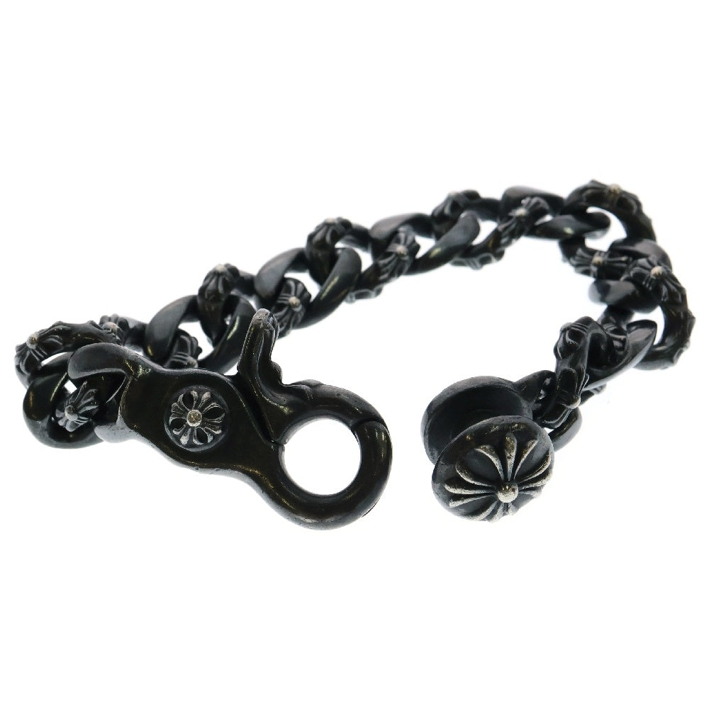 CHROME HEARTS(クロムハーツ) FNCY CHN LNK ファンシーリンククリップ ブラックロジウム シルバーブレスレット ブラック/シルバー