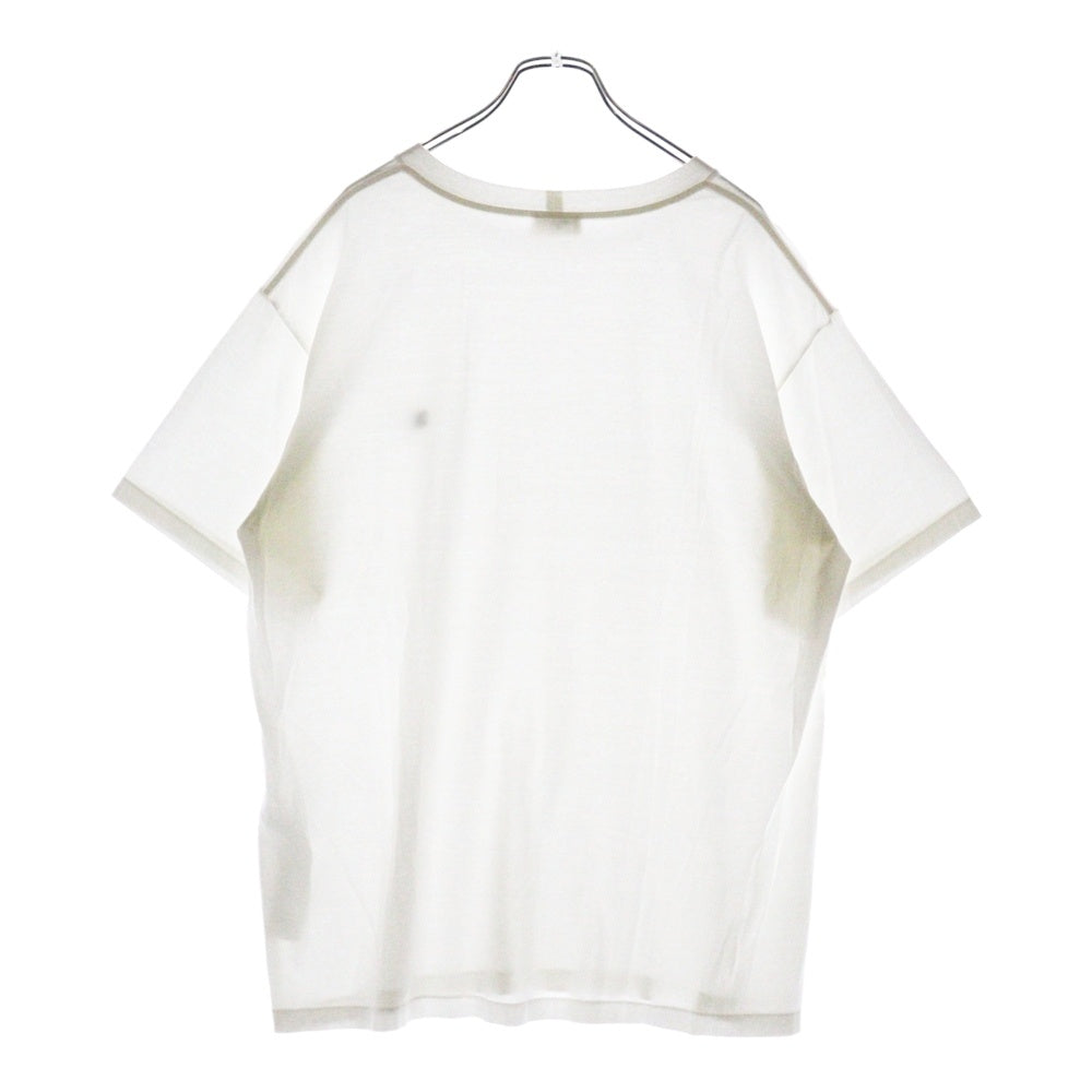 CELINE(セリーヌ) トリオンフ刺繍ロゴ ルーズ 半袖Tシャツ カットソー ホワイト