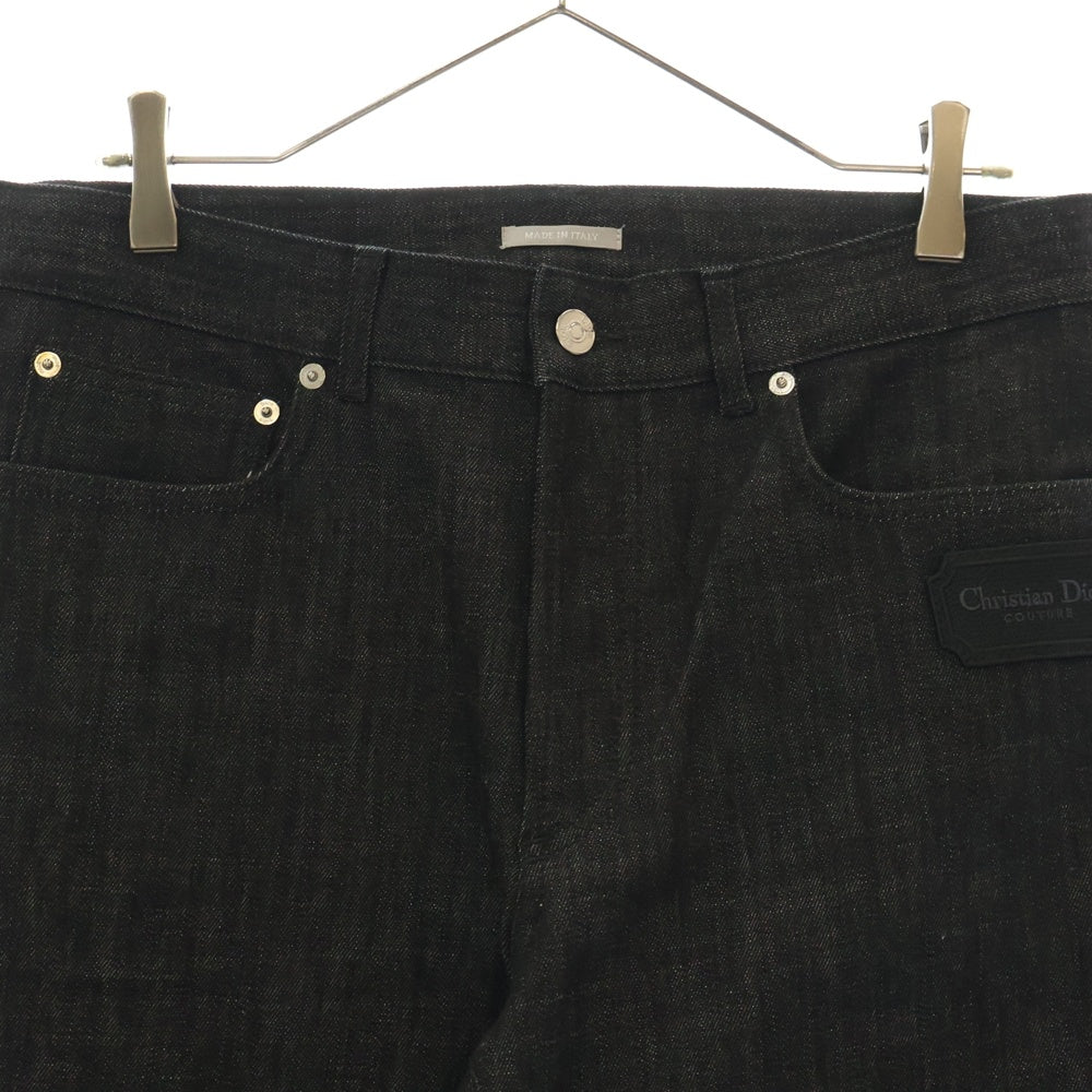 DIOR(ディオール) Logo Stretch Denim 313DS14B315X ロゴワッペン ストレッチデニムパンツ ブラック