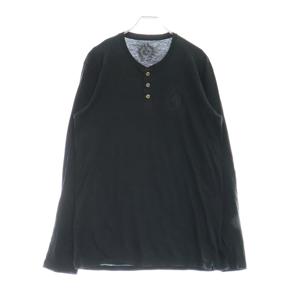 CHROME HEARTS(クロムハーツ) BSフレアボタンヘンリーネック長袖カットソー ブラック