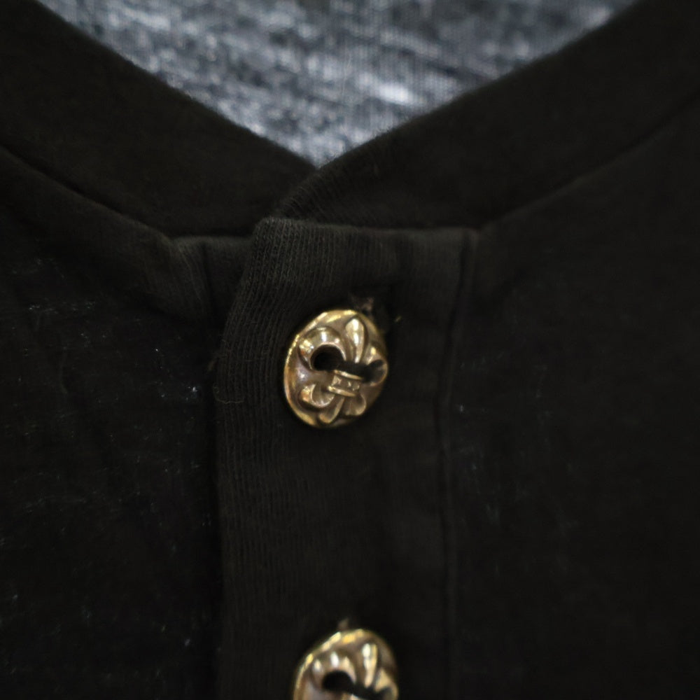 CHROME HEARTS(クロムハーツ) BSフレアボタンヘンリーネック長袖カットソー ブラック