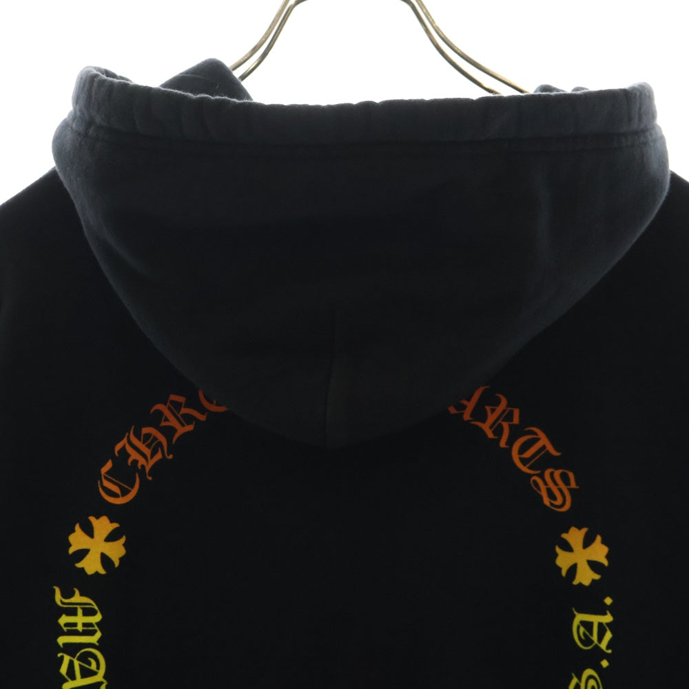 CHROME HEARTS(クロムハーツ) SWTSHRT PLVR グラデーションサークルプリントプルオーバーパーカー ブラック/マルチカラー