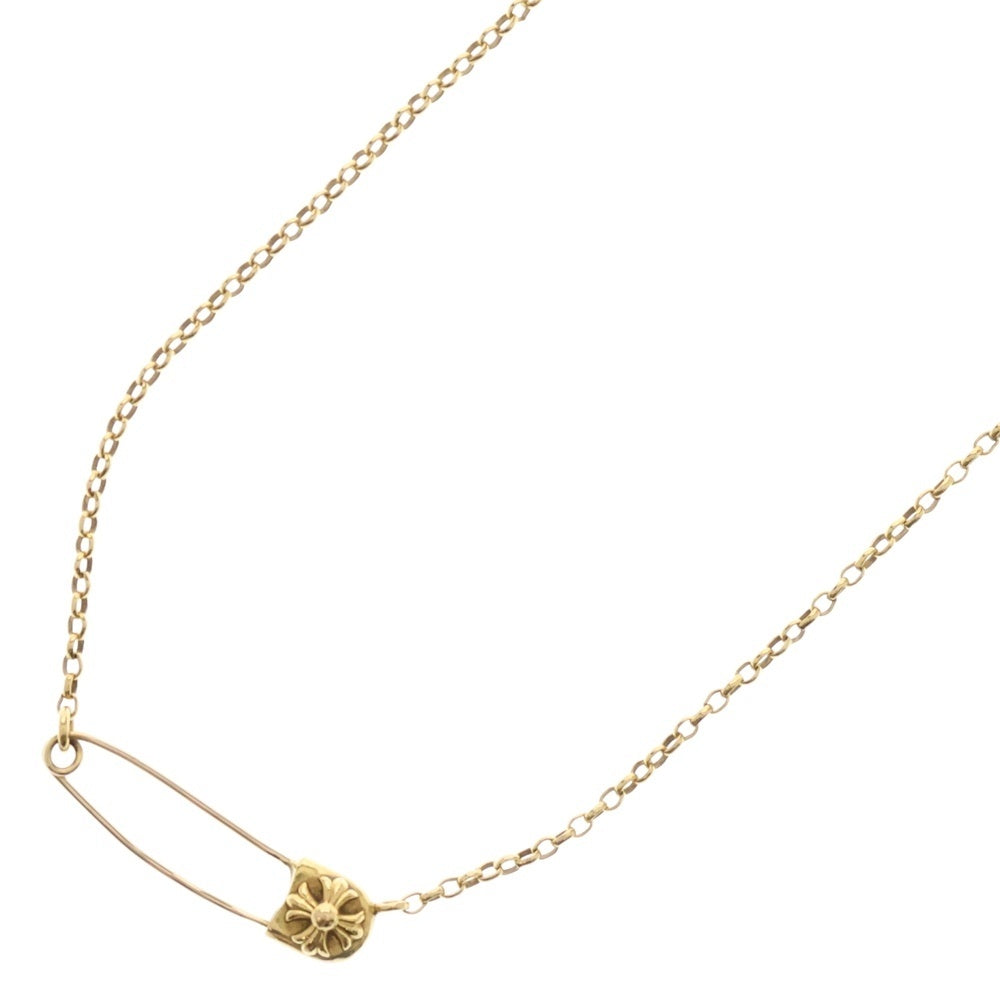 CHROME HEARTS(クロムハーツ) 22K SAFETY PIN NECKLACE R18 セーフティピン ゴールドネックレス