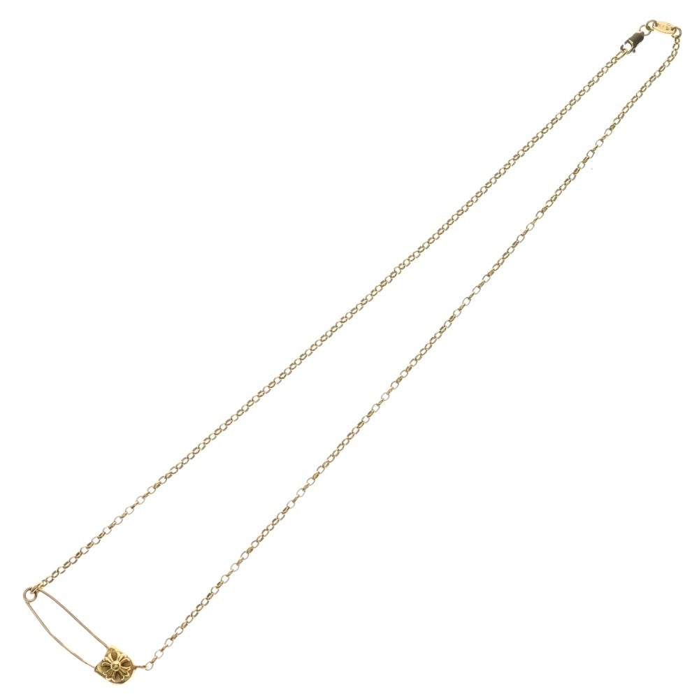 CHROME HEARTS(クロムハーツ) 22K SAFETY PIN NECKLACE R18 セーフティピン ゴールドネックレス