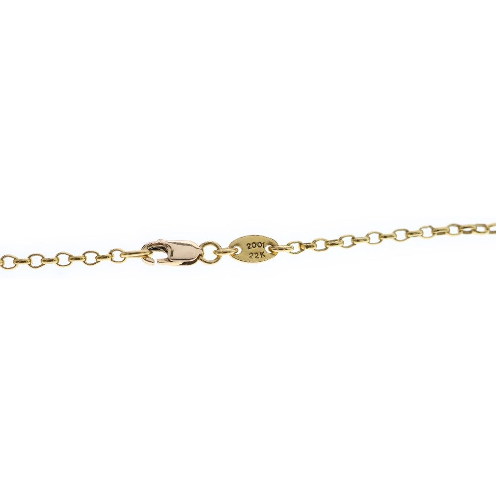 CHROME HEARTS(クロムハーツ) 22K SAFETY PIN NECKLACE R18 セーフティピン ゴールドネックレス