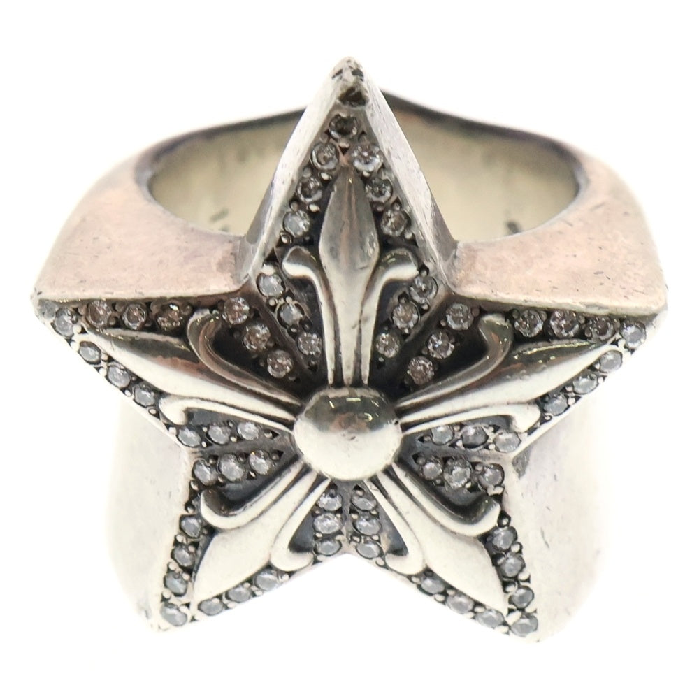 CHROME HEARTS(クロムハーツ) STR LRG P D ラージスター PAVEダイヤ シルバーリング