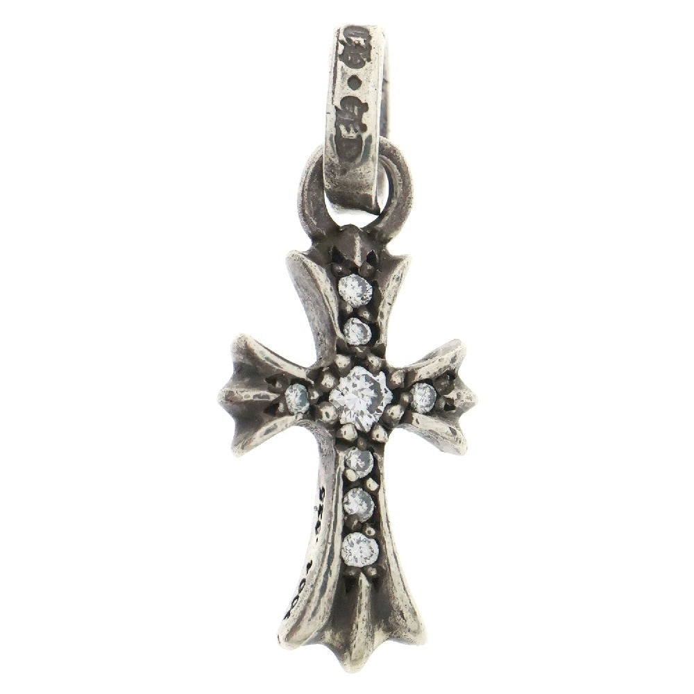 CHROME HEARTS(クロムハーツ) CRS BBYFAT P DMND ベイビーファットクロス PAVEダイヤ ペンダントトップ シルバー BCA234