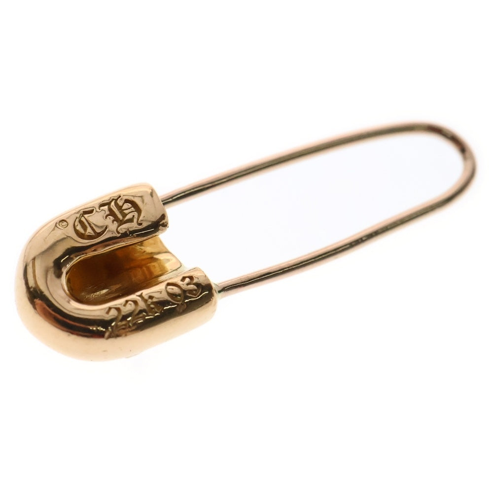 CHROME HEARTS(クロムハーツ) 22K SAFETY PIN CH PLS EMRLD R セーフティーピン 1エメラルド ゴールドピアス