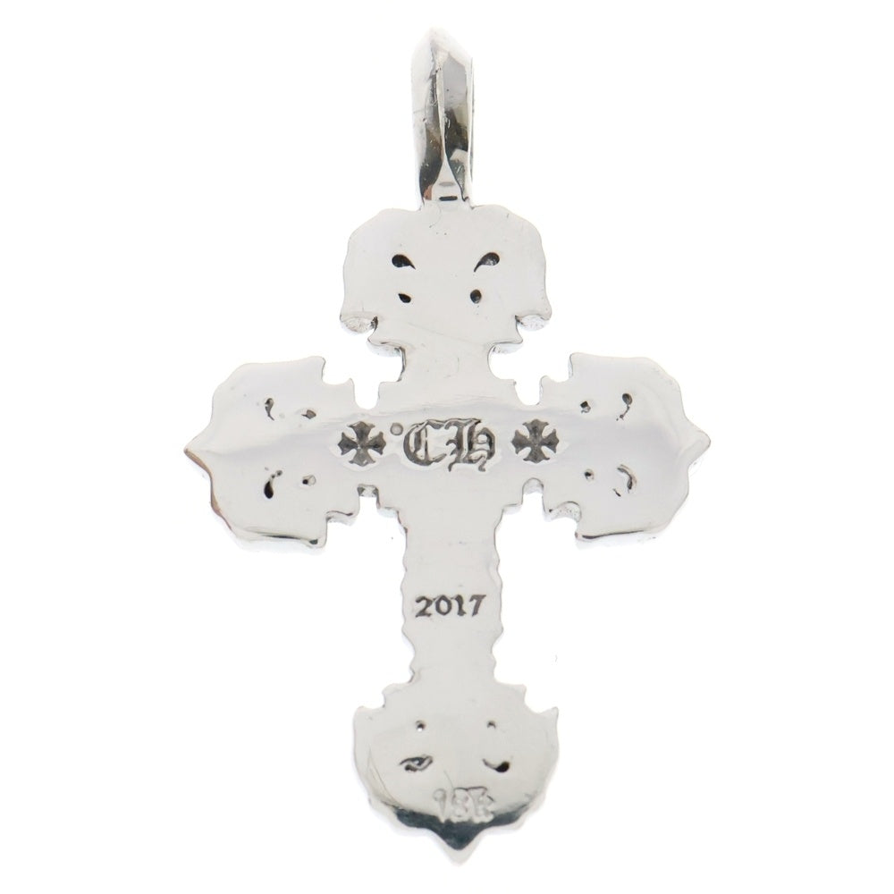 CHROME HEARTS(クロムハーツ) 18K CHARM FILIGREE TINY P DMND タイニーフィリグリー PAVEダイヤ ホワイトゴールドネックレストップ