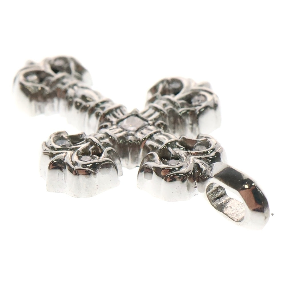 CHROME HEARTS(クロムハーツ) 18K CHARM FILIGREE TINY P DMND タイニーフィリグリー PAVEダイヤ ホワイトゴールドネックレストップ