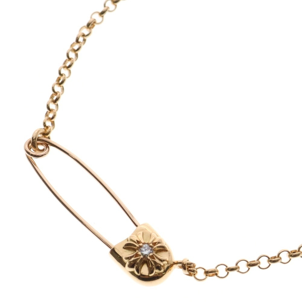 CHROME HEARTS(クロムハーツ) 22K SAFETY PIN NECKLACE セーフティピン ゴールドネックレス 18inch