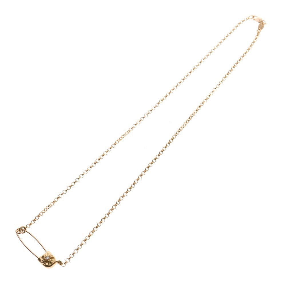 CHROME HEARTS(クロムハーツ) 22K SAFETY PIN NECKLACE セーフティピン ゴールドネックレス 18inch