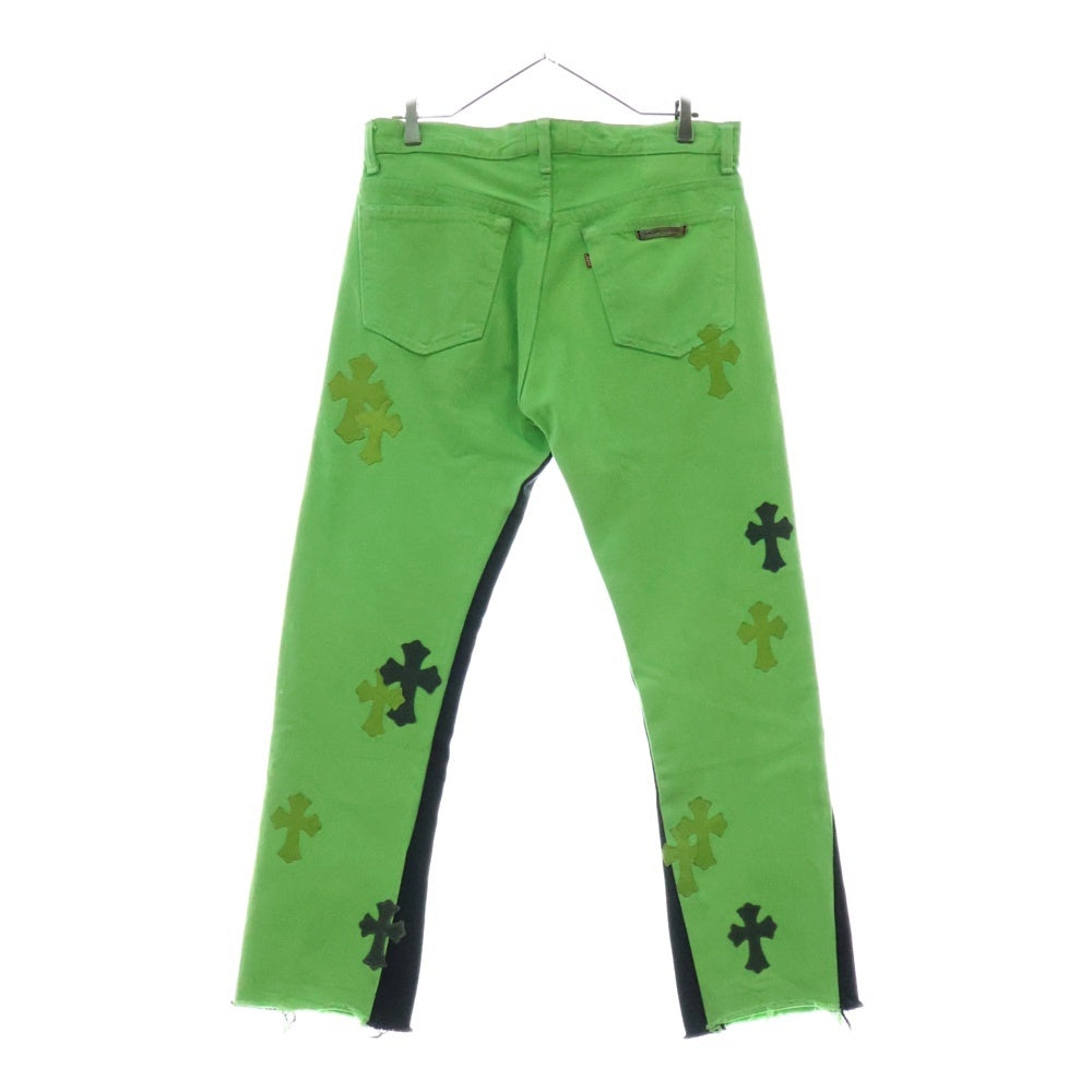 CHROME HEARTS(クロムハーツ) ×GALLERY DEPT クロスパッチ501デニムパンツ グリーン