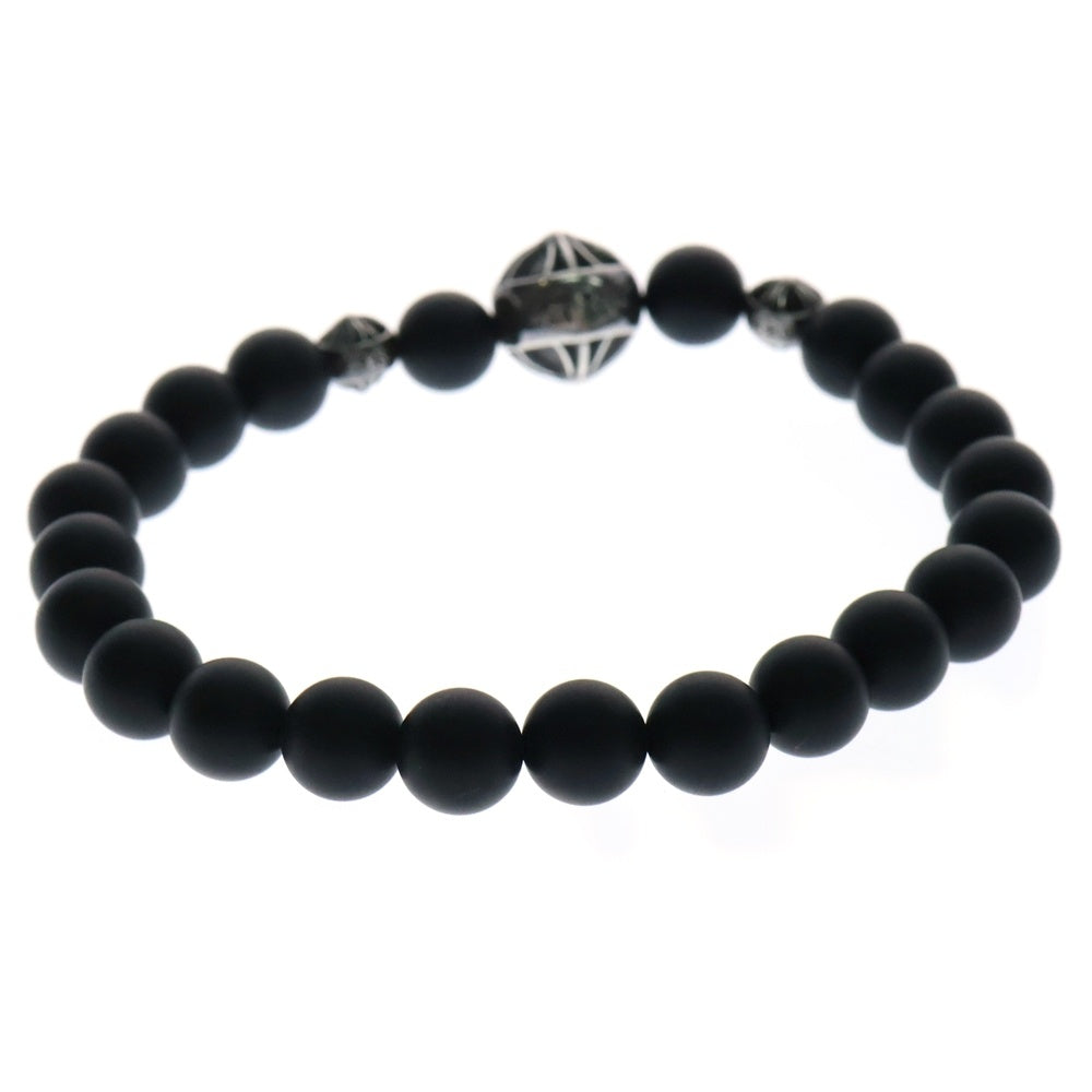 CHROME HEARTS(クロムハーツ) 8mm BEAD 8mmビーズブレス 8mmオニキスビーズブレスレット ブラック/シルバー