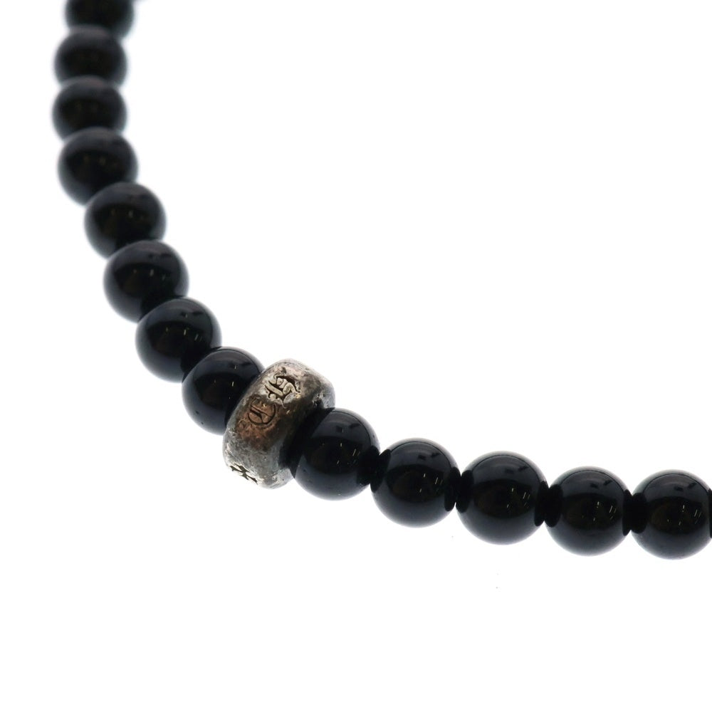 CHROME HEARTS(クロムハーツ) 4mm BEAD ブラックトルマリンビーズブレスレット ブラック