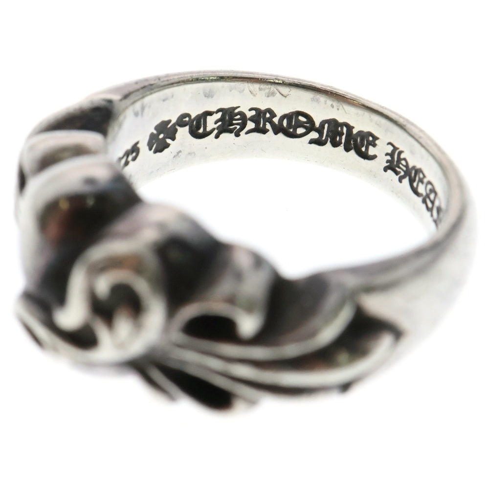 CHROME HEARTS(クロムハーツ) FLRL CRS HRT フローラルハート シルバーリング 19号