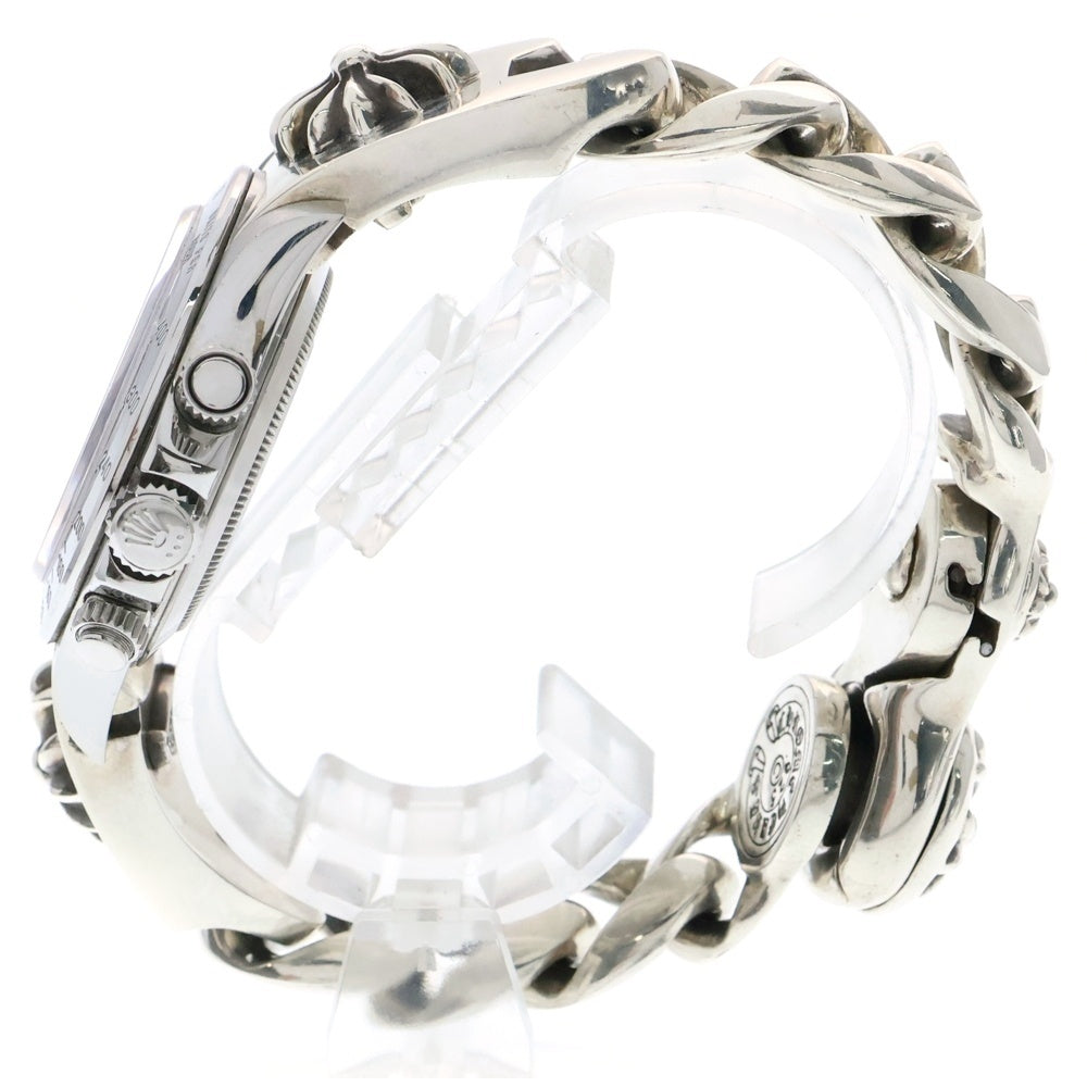 CHROME HEARTS(クロムハーツ) ×ROLEX コスモグラフデイトナ CHXクラシックリンククリップブレスレット腕時計 Ref.16520 シルバー