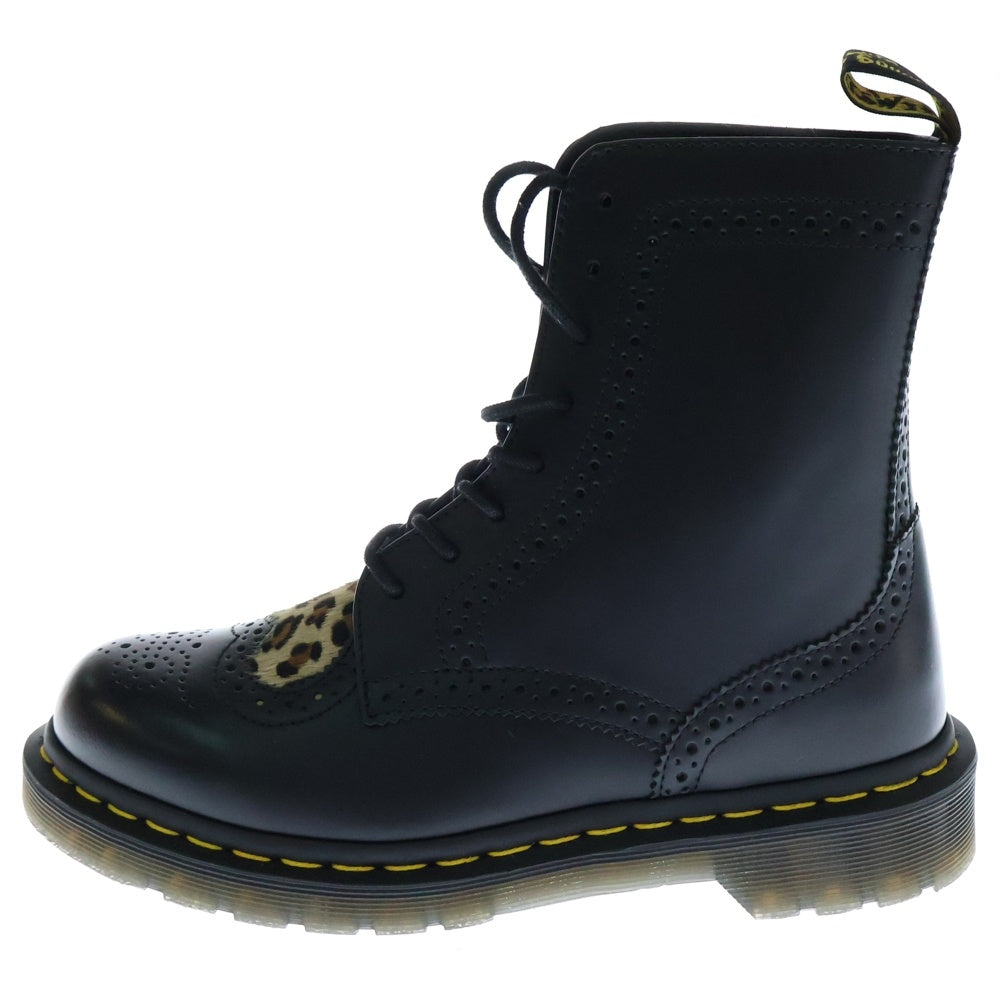 Dr.Martens(ドクターマーチン) BENTLEY II HRT BLACK レオパード レースアップ ハイカットブーツ シューズ レディース 23799001 ブラック