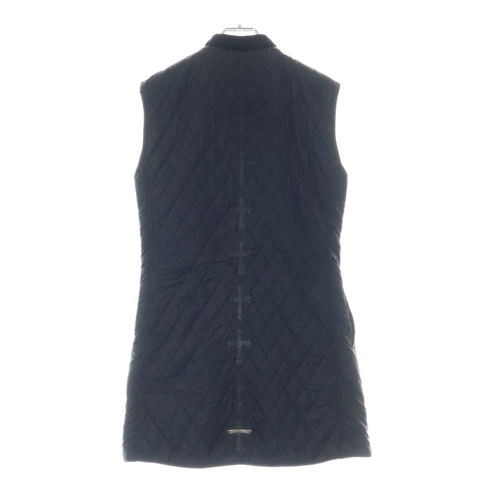 CHROME HEARTS(クロムハーツ) PAPA パパ バッククロスパッチ ロングキルティングベスト ブラック