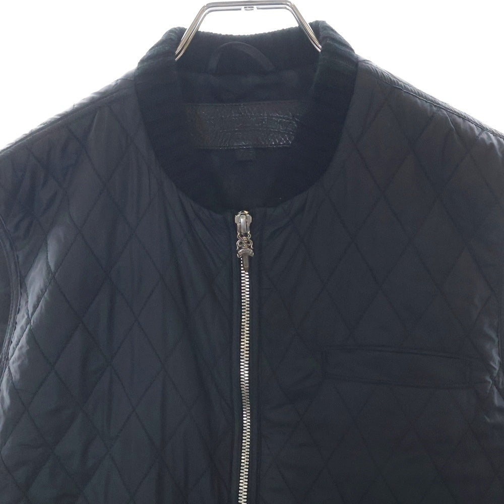 CHROME HEARTS(クロムハーツ) PAPA パパ バッククロスパッチ ロングキルティングベスト ブラック