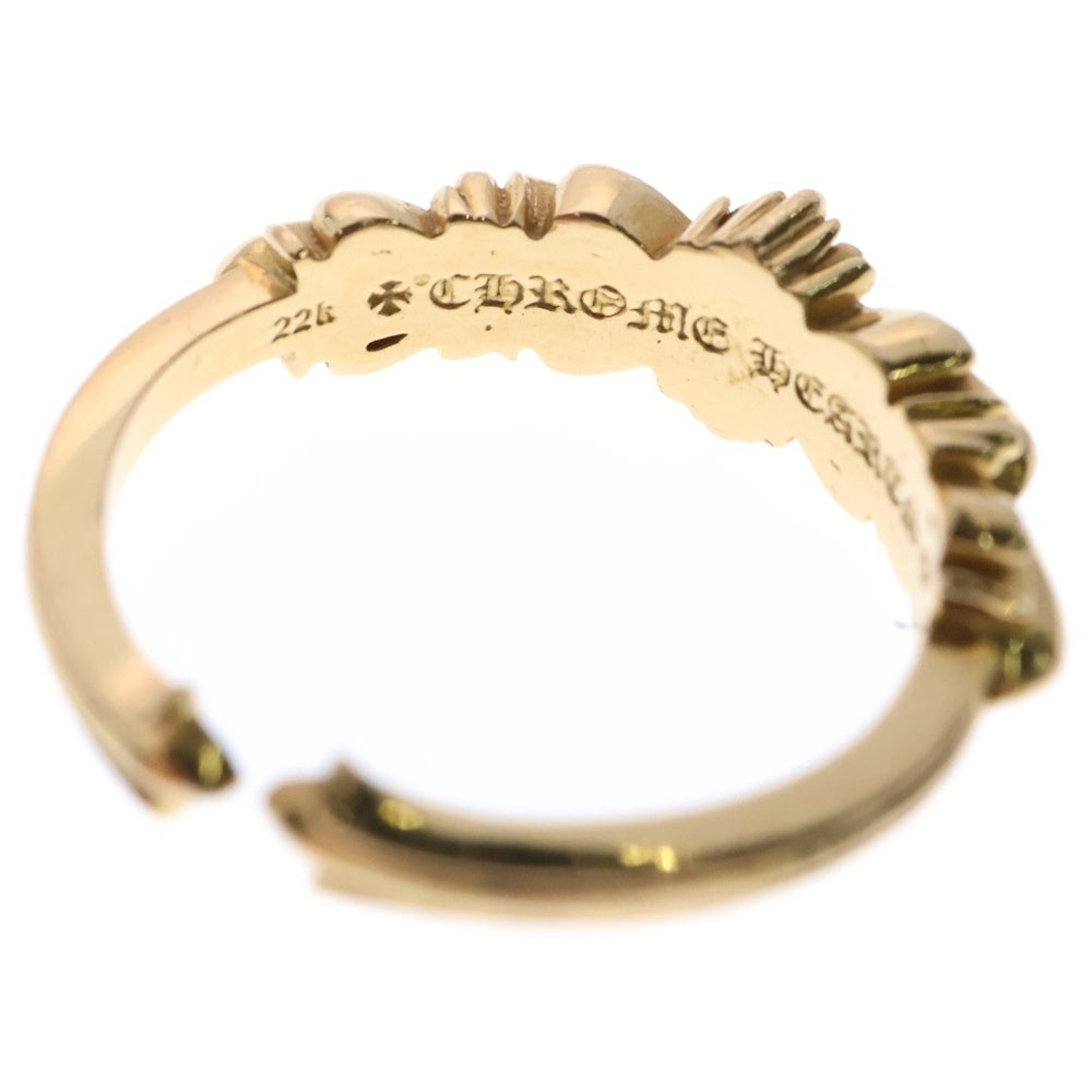 CHROME HEARTS(クロムハーツ) 22K BABYCLSC ベイビークラシック ダブルフローラルクロスリング ゴールド
