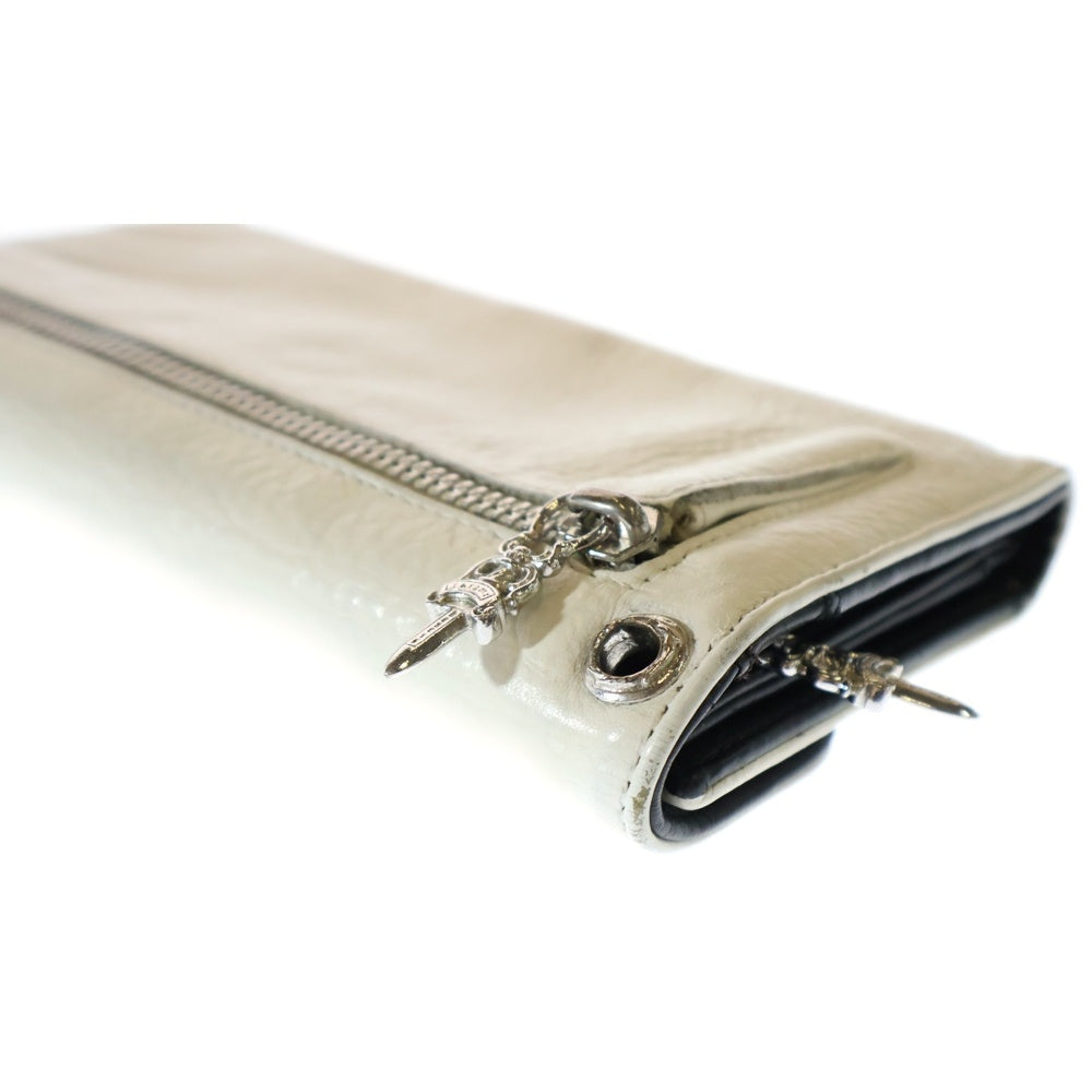 CHROME HEARTS(クロムハーツ) WAVE ウェーブ レザーウォレット 財布 ブラック/ホワイト