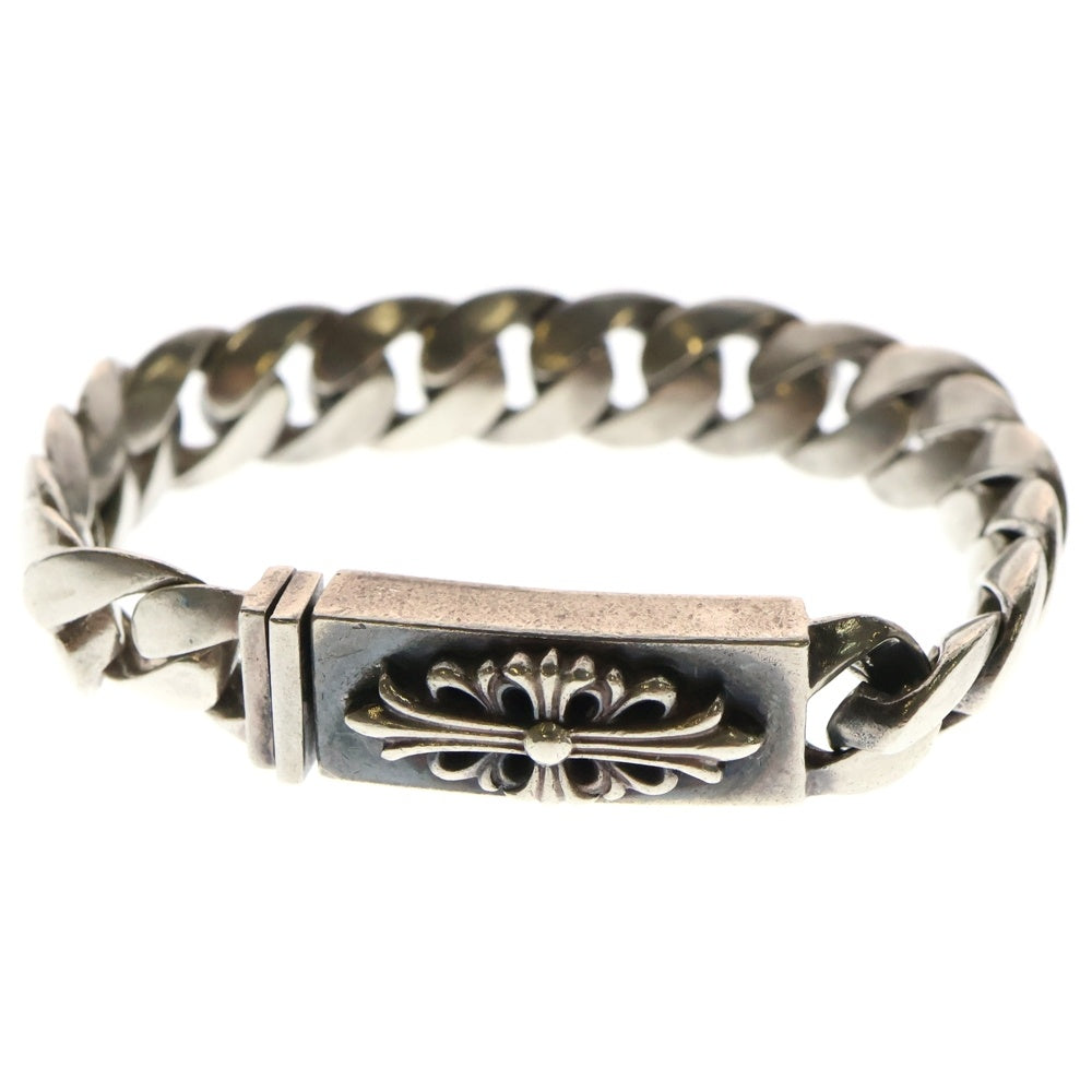 CHROME HEARTS(クロムハーツ) ID BBY FLRL CRS ベイビーIDフローラルクロス シルバーブレスレット 18LINK