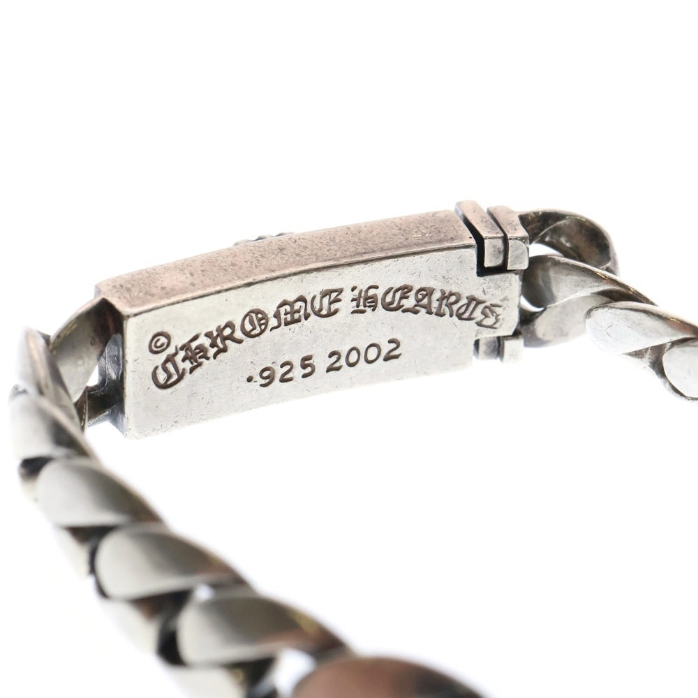 CHROME HEARTS(クロムハーツ) ID BBY FLRL CRS ベイビーIDフローラルクロス シルバーブレスレット 18LINK