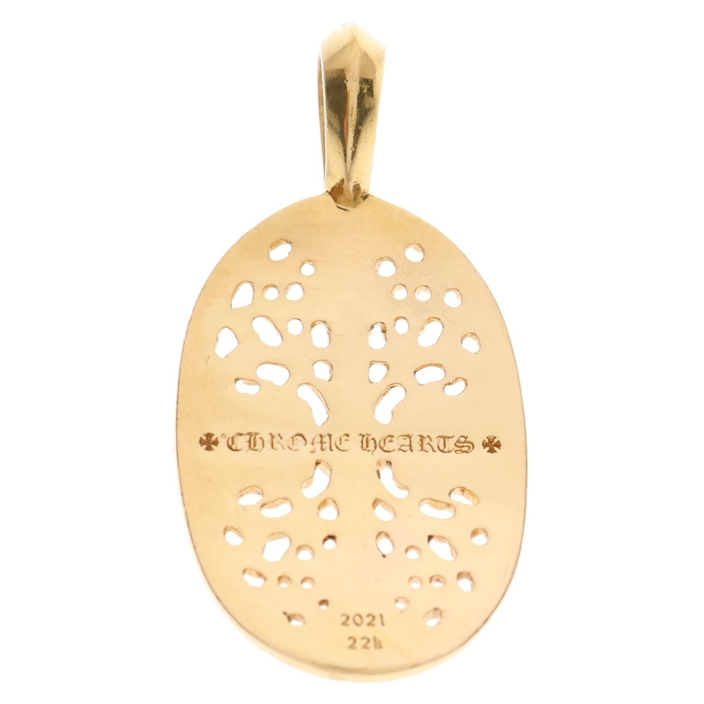 CHROME HEARTS(クロムハーツ) 22K CLSC OVAL クラシックオーバル ゴールドネックレストップ ゴールド