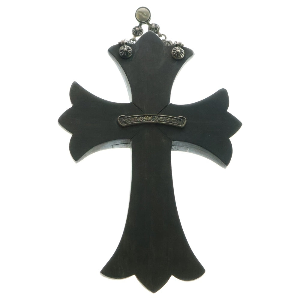 CHROME HEARTS(クロムハーツ) EBONY CROSS スモールCHクロス クロスボール付き エボニー壁掛けオブジェ シルバー