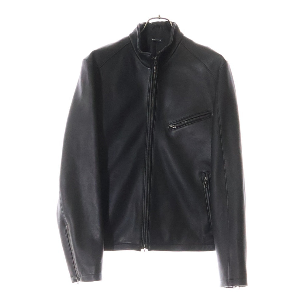 SCHAFFEN(シャッフェン) SINGLE ZIP RIDERS シングル ジップアップ レザージャケット ライダース ブラック